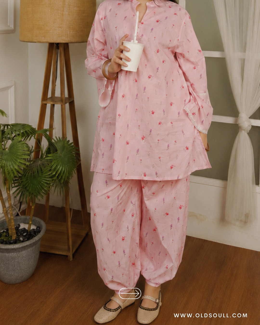 Bloom – Pink Relaxed-Fit Kurta Set