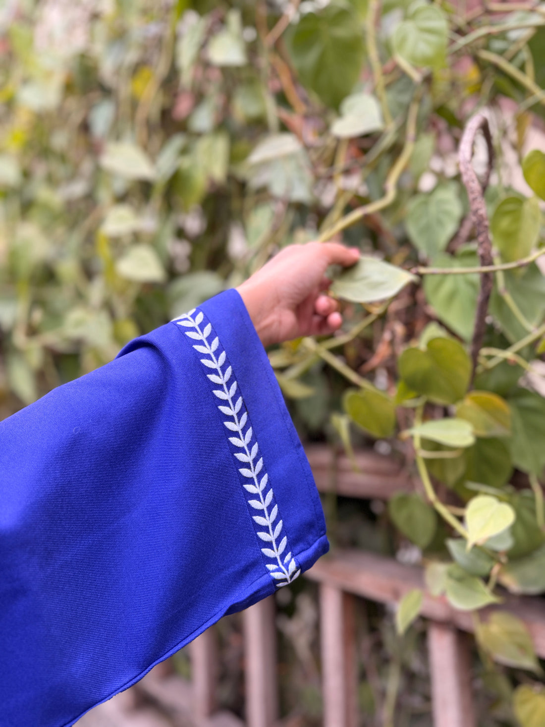 Royal Blue Pashmina Blend Kurta With Farshi Salwar