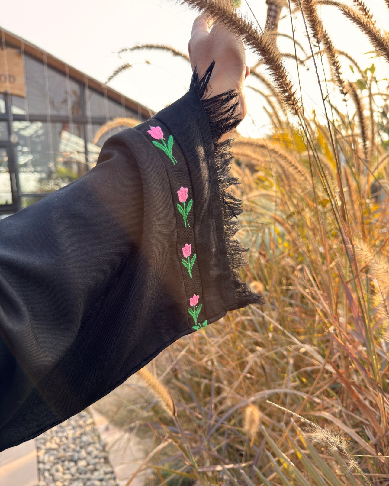 Black Pashmina Blend Kurta Trouser